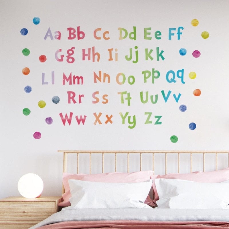 Autocollant Alphabet Multicolore Tresor Otaku
