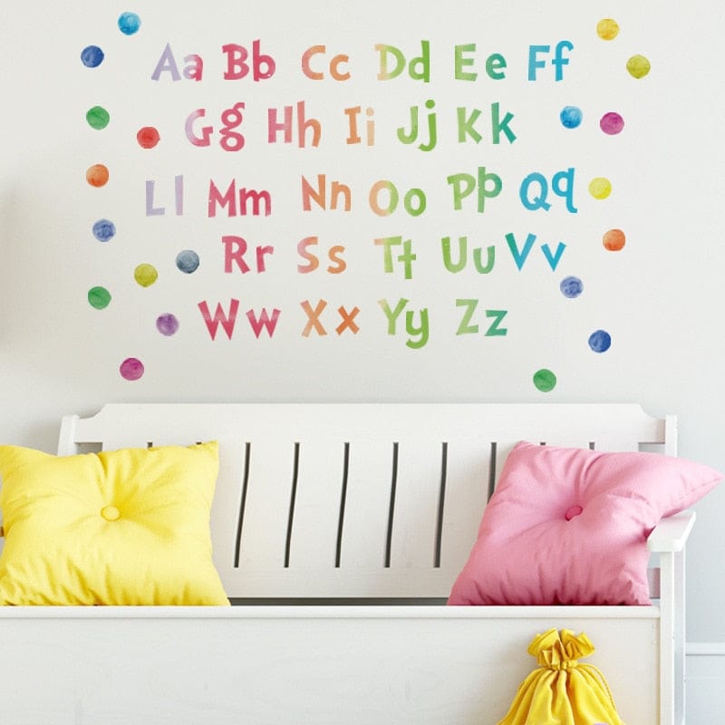 Autocollant Alphabet Multicolore Tresor Otaku