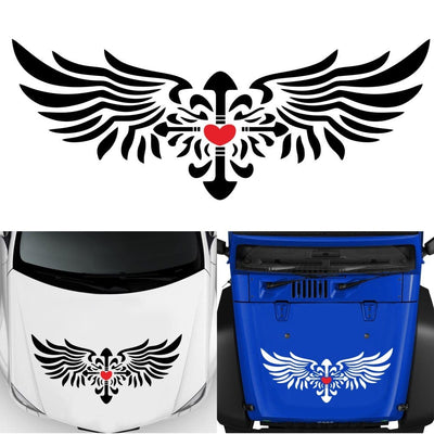 Autocollant Capot Voiture Coeur Tresor Otaku