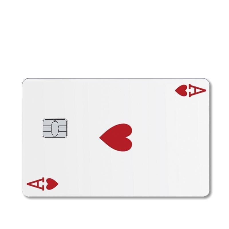 Autocollant Carte Bancaire As de Coeur Tresor Otaku