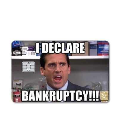 Autocollant Carte Bancaire Bankruptcy Tresor Otaku