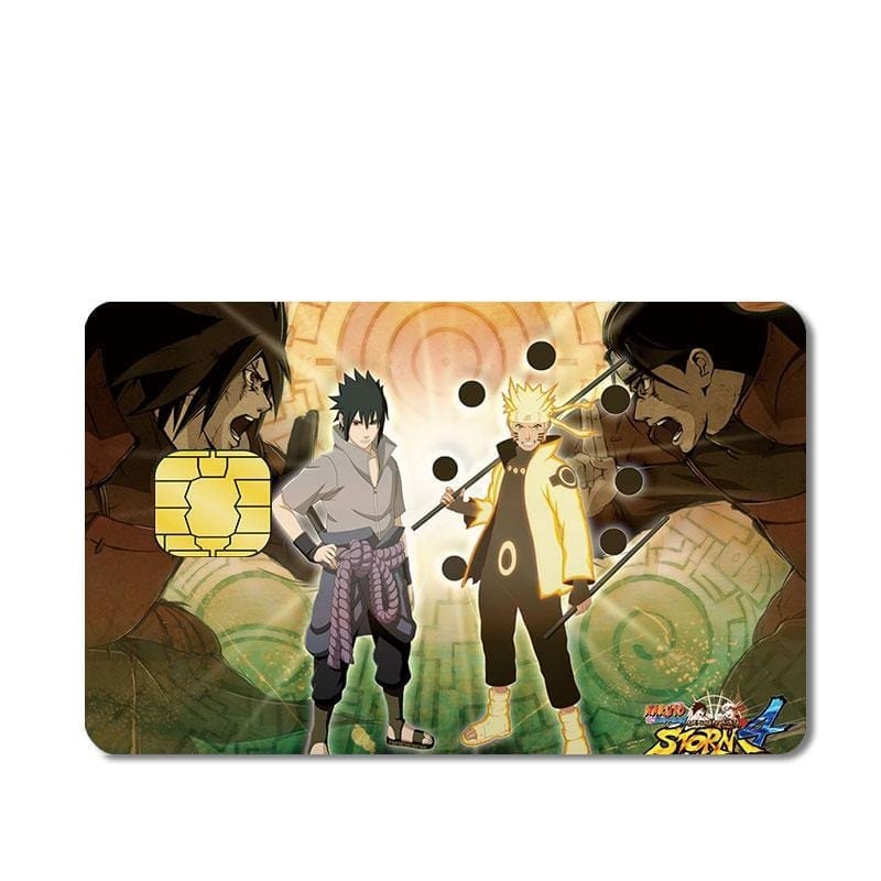 Autocollant Carte Bancaire Naruto et Sasuke Tresor Otaku