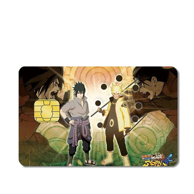 Autocollant Carte Bancaire Naruto et Sasuke Tresor Otaku