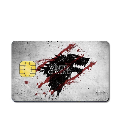 Autocollant Carte Bancaire Winter is Coming Tresor Otaku