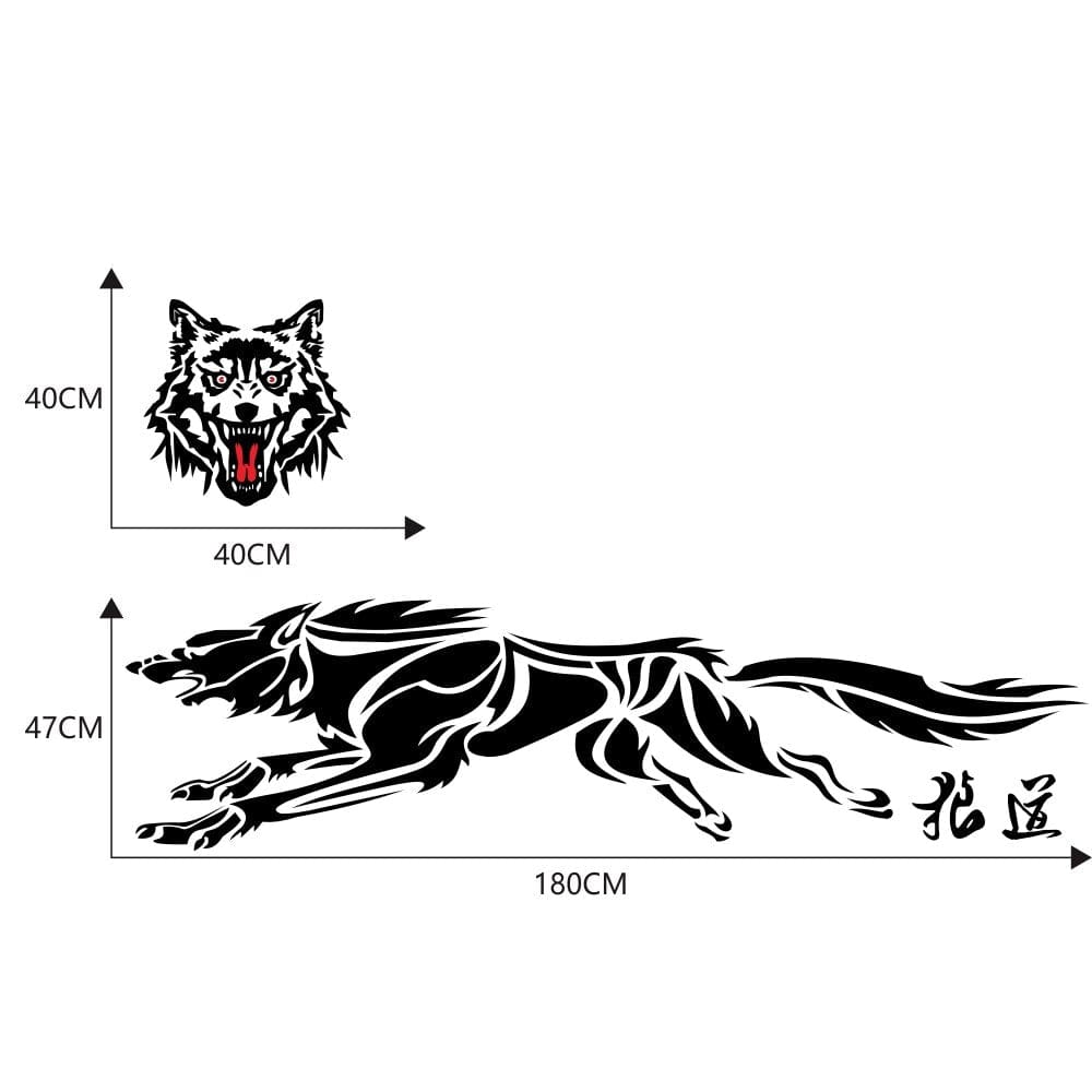 Autocollant Voiture Loup Tresor Otaku