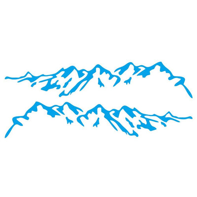 Autocollant Voiture Montagne Bleu Tresor Otaku