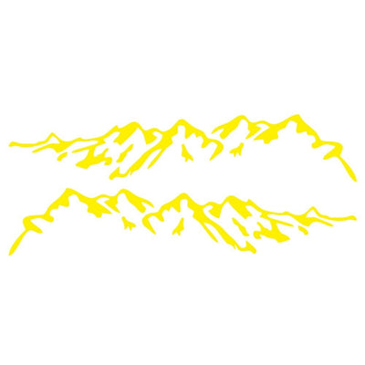 Autocollant Voiture Montagne Jaune Tresor Otaku