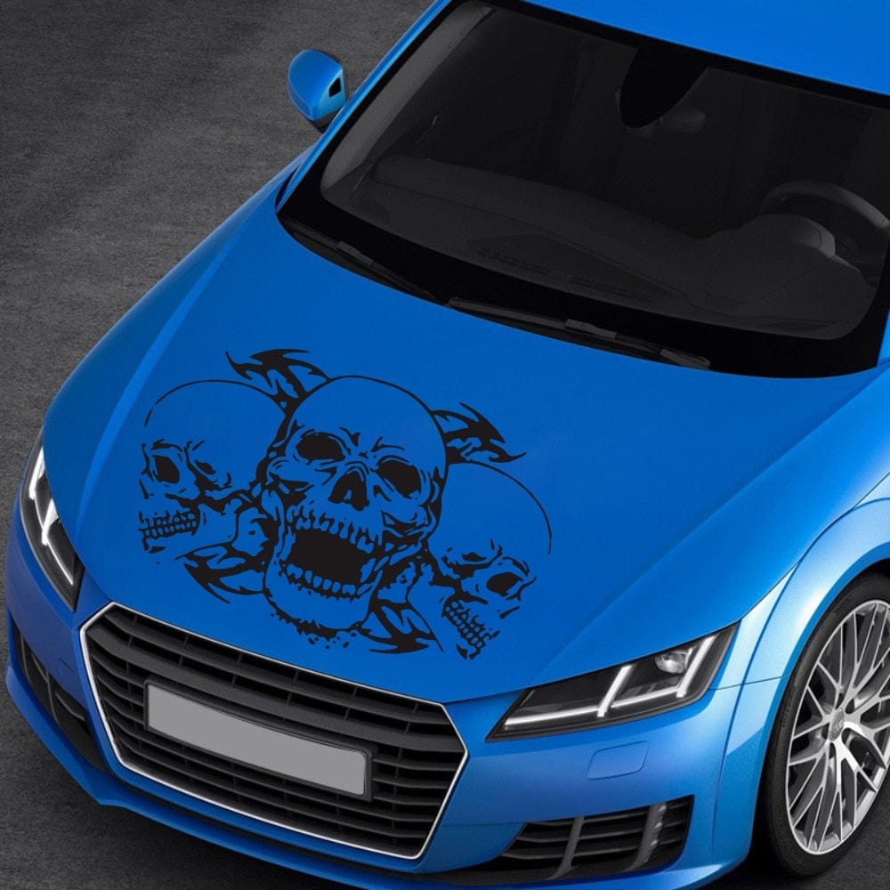 Autocollant Voiture Têtes de Mort Tresor Otaku