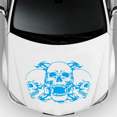 Autocollant Voiture Têtes de Mort Tresor Otaku