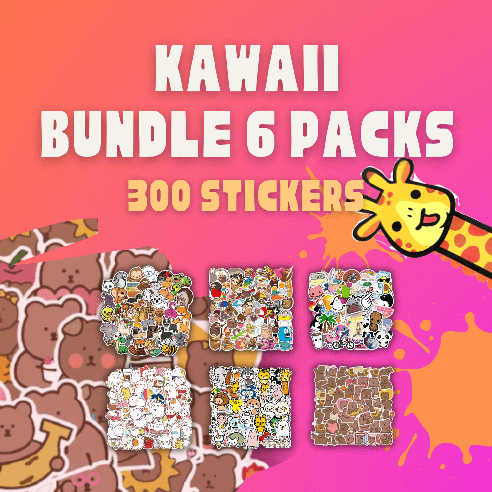 Bundle Kawaii 6 Packs <br> (300 Stickers) Tresor Otaku