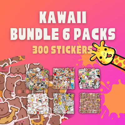Bundle Kawaii 6 Packs <br> (300 Stickers) Tresor Otaku