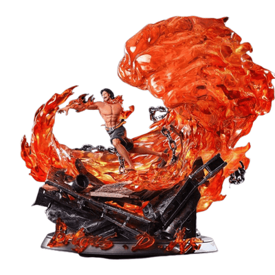Figurine Collector en Resine Ace Poing Enflammé Tresor Otaku