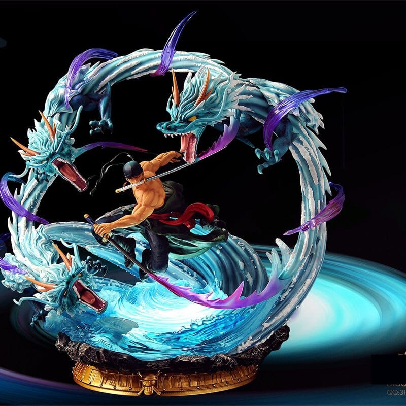 Figurine Collector en Resine Zoro Dragon Twister Tresor Otaku