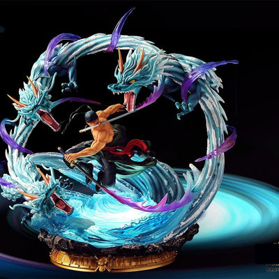 Figurine Collector en Resine Zoro Dragon Twister Tresor Otaku