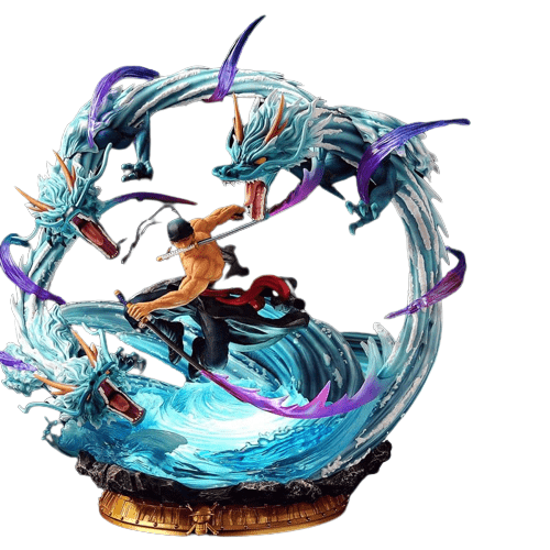 Figurine Collector en Resine Zoro Dragon Twister Tresor Otaku