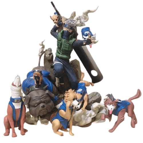 Figurine Kakashi Chiens Ninja Tresor Otaku