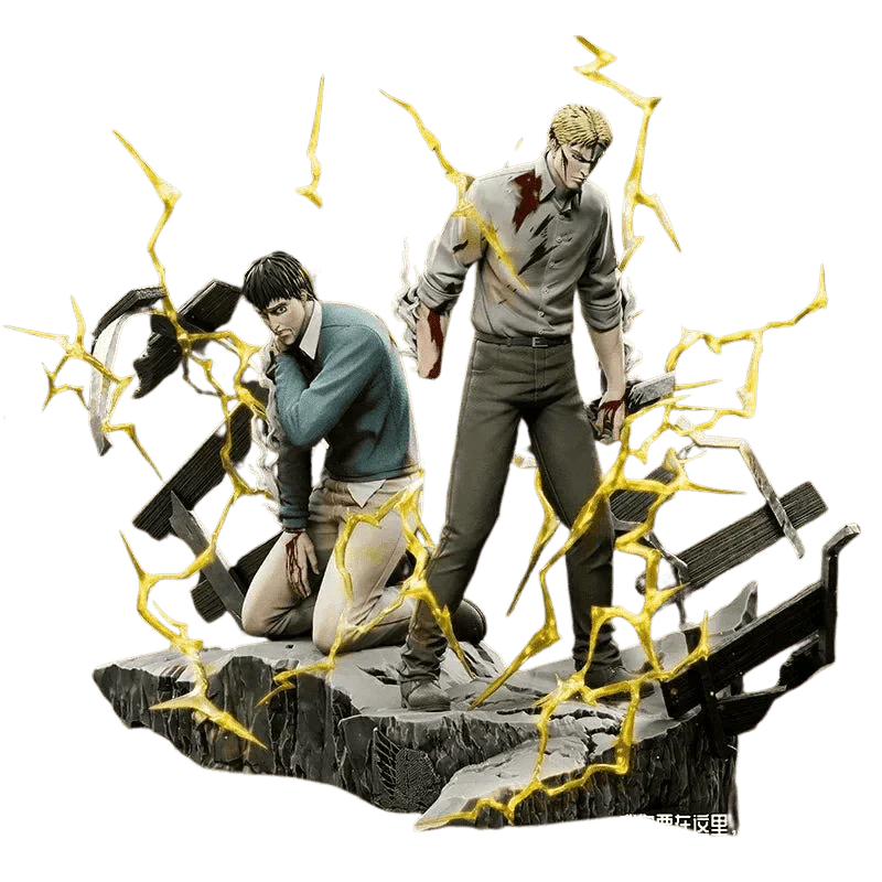 Figurine SNK en Résine Reiner et Bertolt Royaume Figurine