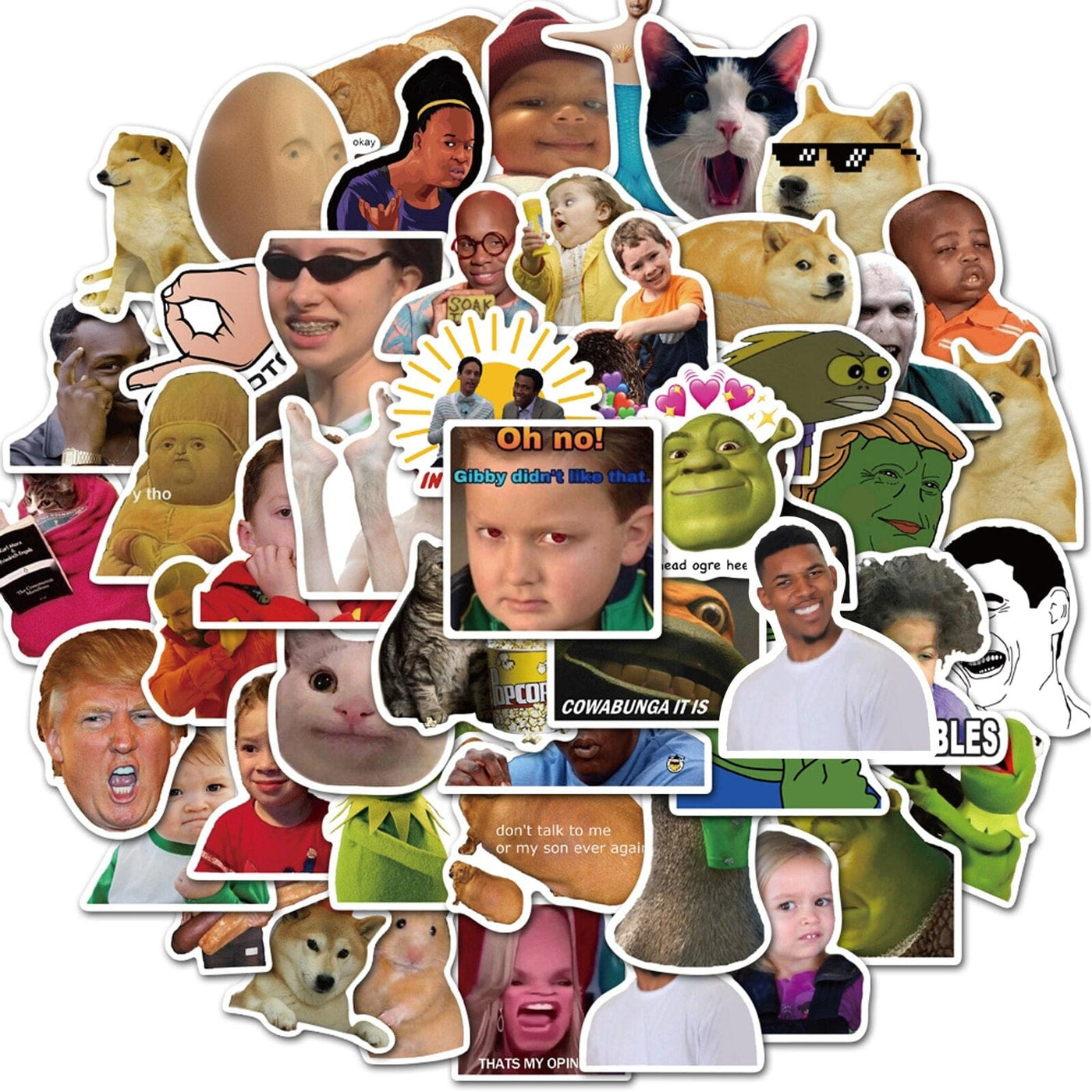 Meme Stickers Pack de Stickers Tresor Otaku