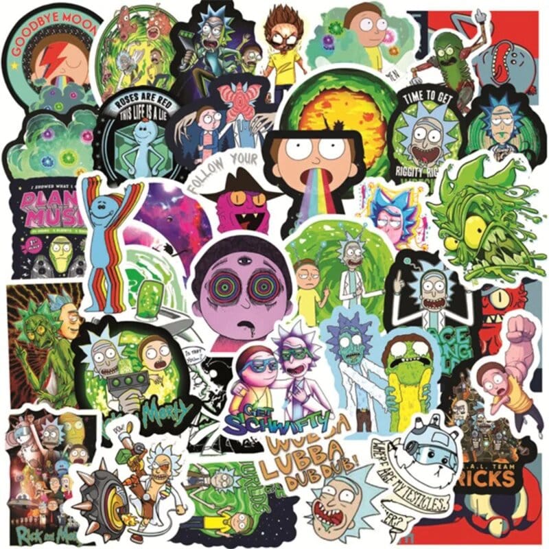 Rick et Morty Bundle 3 Packs (150 stickers) Pack de Stickers Tresor Otaku