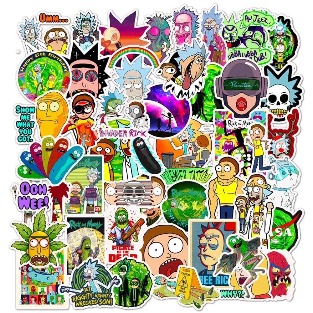Rick et Morty Bundle 3 Packs (150 stickers) Pack de Stickers Tresor Otaku