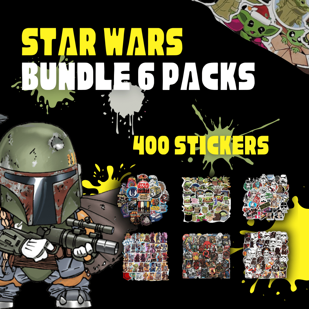 Star Wars Bundle 6 Packs (400 stickers) Pack de Stickers Tresor Otaku