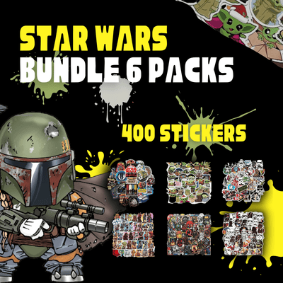 Star Wars Bundle 6 Packs (400 stickers) Pack de Stickers Tresor Otaku