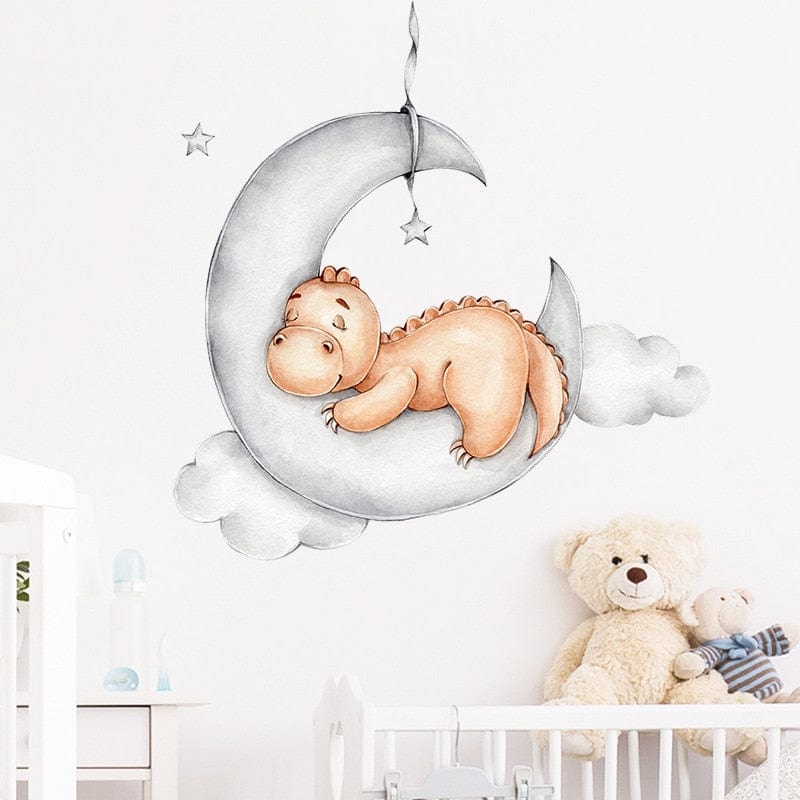 Sticker Chambre Bébé Fille Dinosaure 1 Tresor Otaku