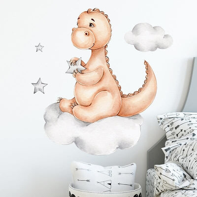 Sticker Chambre Bébé Fille Dinosaure 2 Tresor Otaku