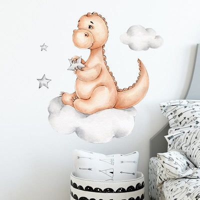 Sticker Chambre Bébé Fille Dinosaure Tresor Otaku