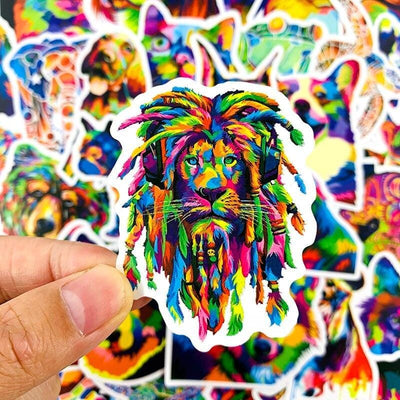 Stickers Animaux Couleurs Pack de Stickers Tresor Otaku