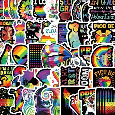 Stickers Arc en ciel <br> (Pack de 52) Pack de Stickers Tresor Otaku
