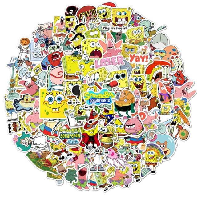Stickers Bob l'Eponge Pack de Stickers Tresor Otaku