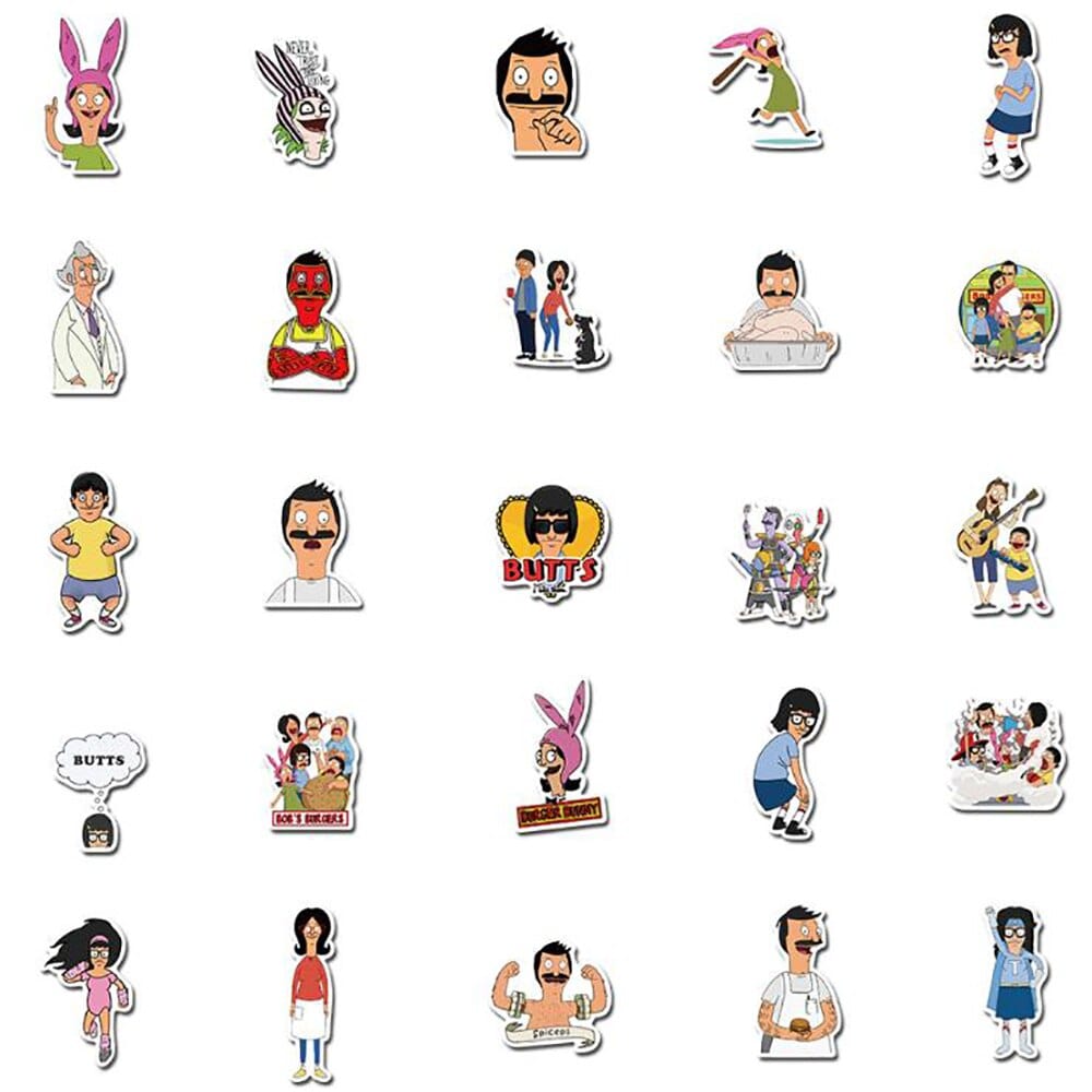 Stickers Bob's Burger Pack de Stickers Tresor Otaku