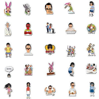 Stickers Bob's Burger Pack de Stickers Tresor Otaku