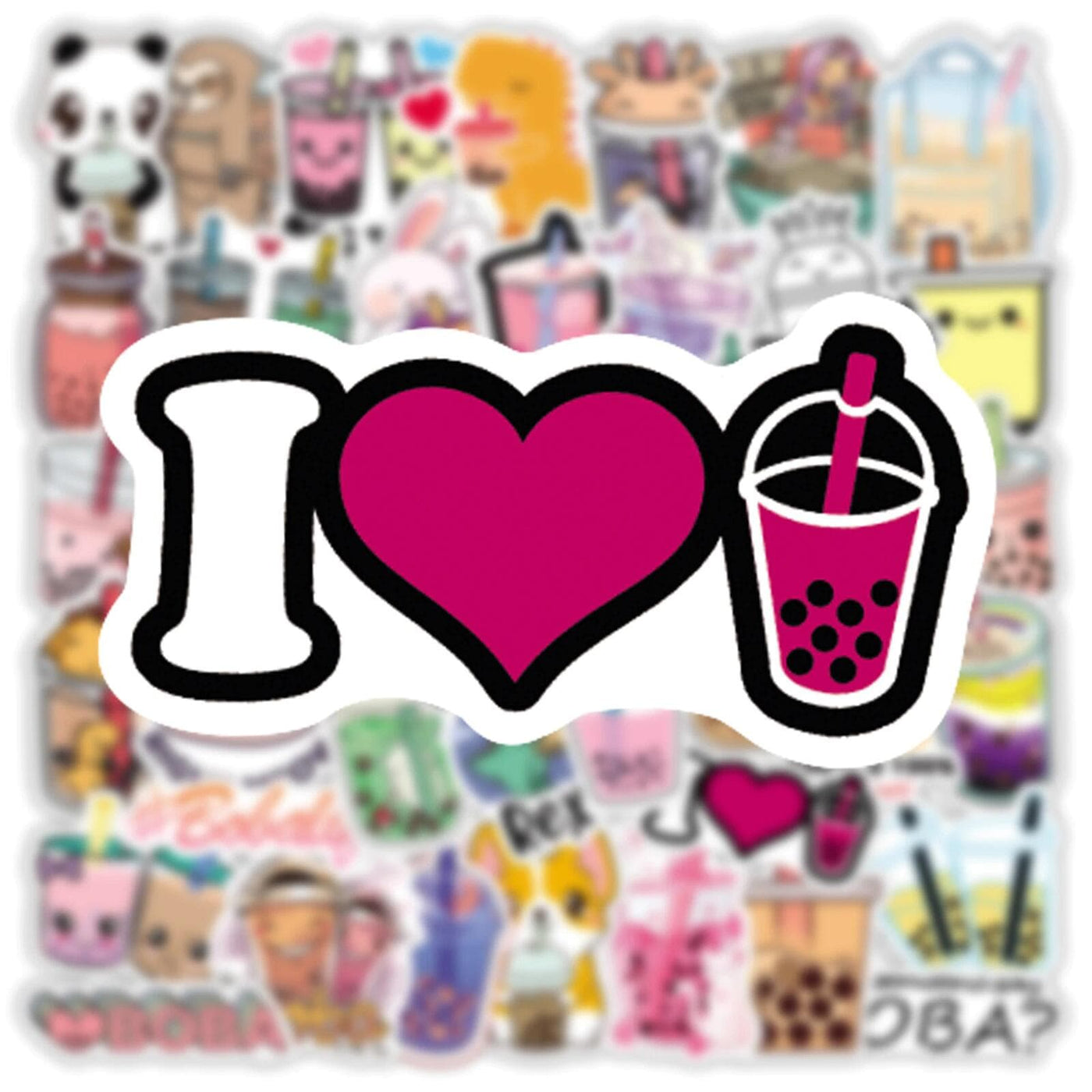 Stickers Bubble Tea <br> (Pack de 47) Pack de Stickers Tresor Otaku