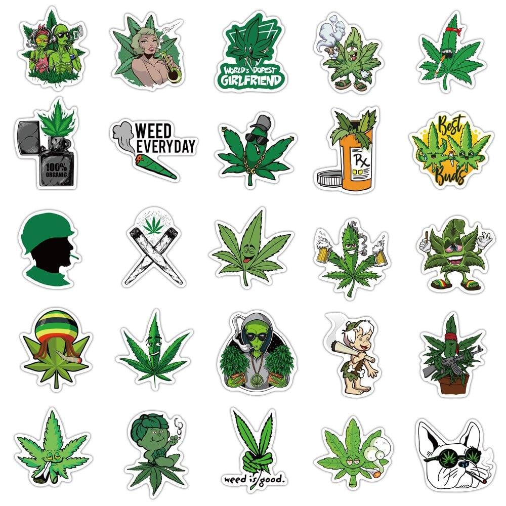 Stickers Cannabis Pack de Stickers Tresor Otaku