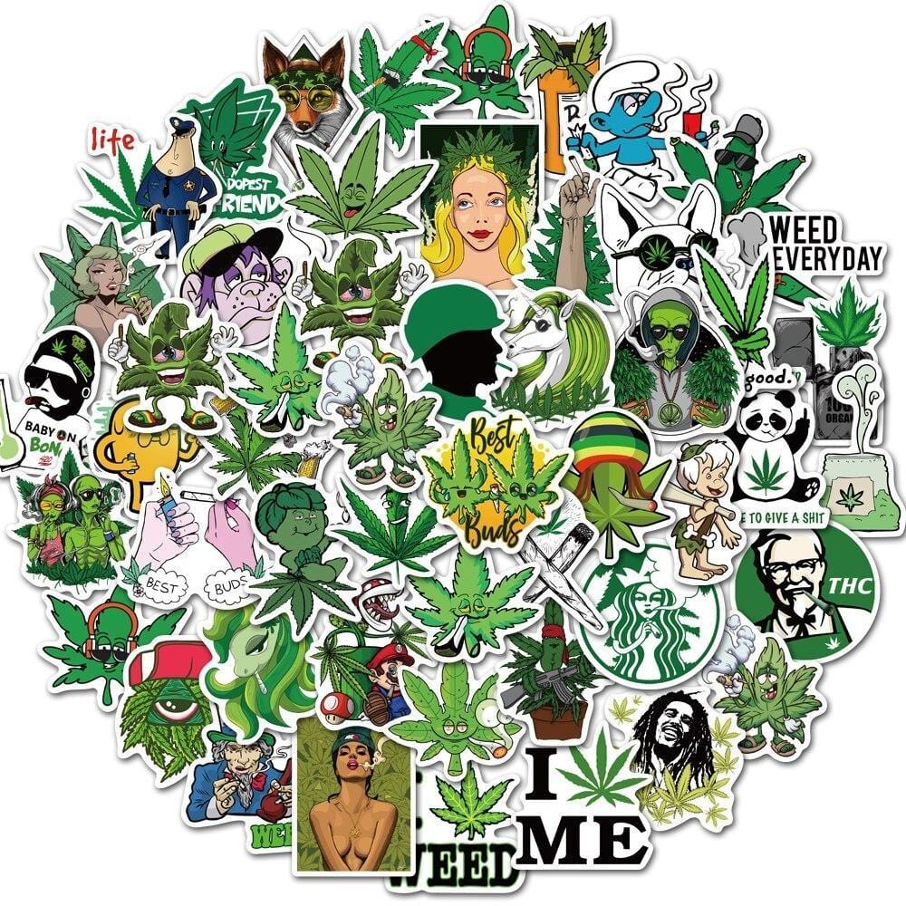 Stickers Cannabis Pack de Stickers Tresor Otaku