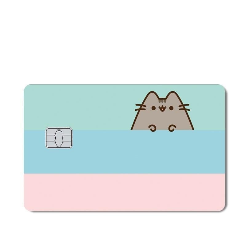 Stickers Carte Bancaire Chat Kawaii Tresor Otaku