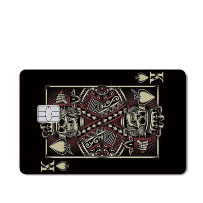 Stickers Carte Bancaire Roi Skull Tresor Otaku