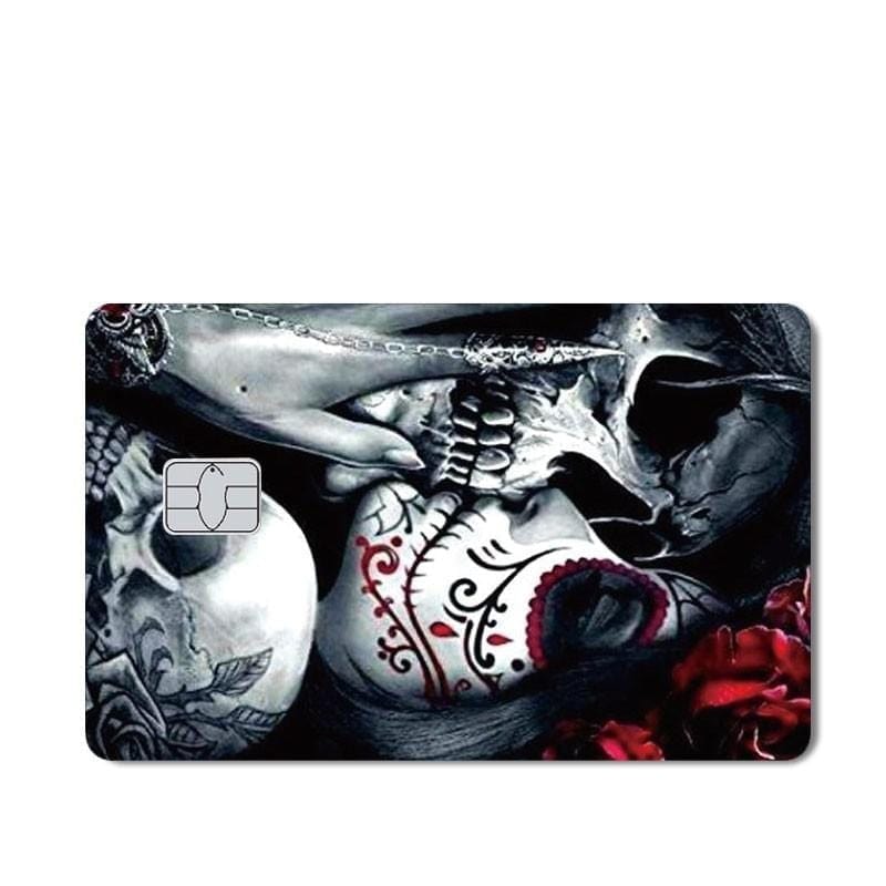 Stickers Carte Bancaire Tête de Mort Tresor Otaku