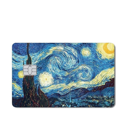 Stickers Carte Bancaire Van Gogh Nuit Étoilée Tresor Otaku