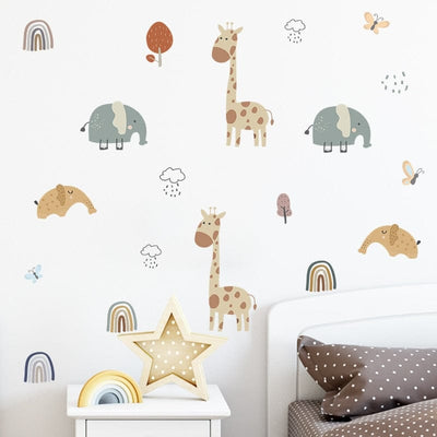 Stickers Chambre Bébé <br> Animaux de la Savane