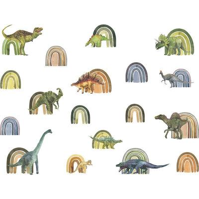 Stickers Chambre Bébé Dinosaure Arc en Ciel Tresor Otaku