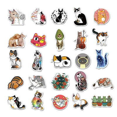 Stickers Chats Mignons Pack de Stickers Tresor Otaku