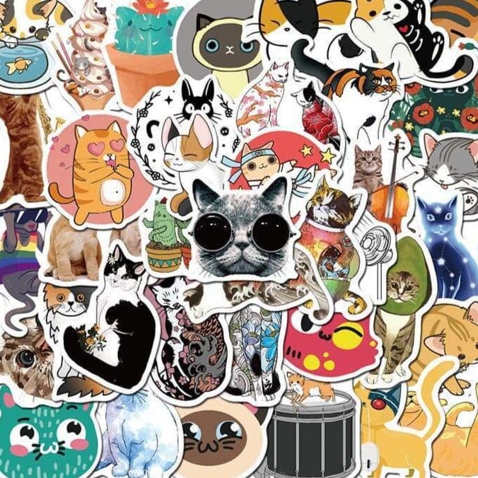 Stickers Chats Mignons Pack de Stickers Tresor Otaku