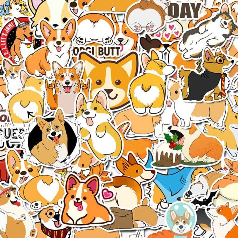 Stickers Chien Corgi Pack de Stickers Tresor Otaku