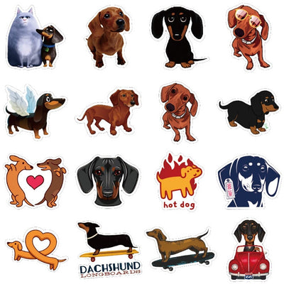 Stickers Chien Teckel Pack de Stickers Tresor Otaku