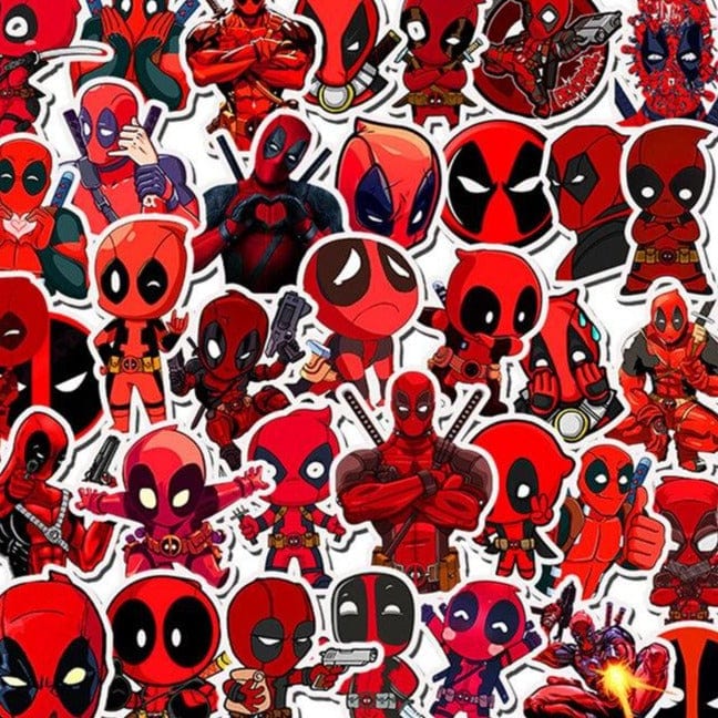 Stickers Deadpool <br> (Pack de 35) Pack de Stickers Tresor Otaku