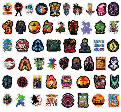 Stickers Dragon Ball Z Noir Pack de Stickers Tresor Otaku