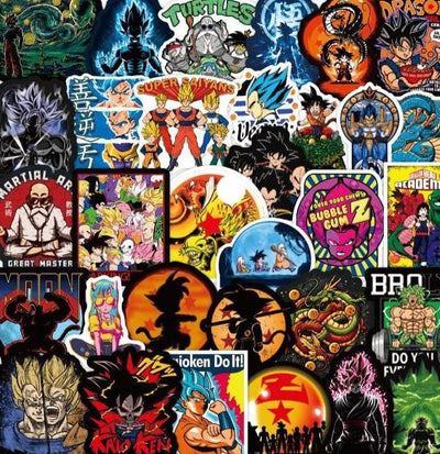 Stickers Dragon Ball Z Noir Pack de Stickers Tresor Otaku